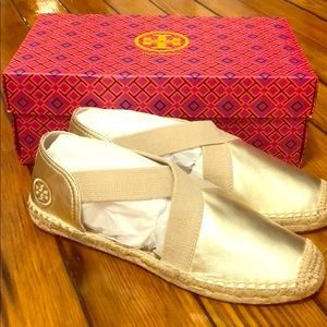 Tory Burch Catalina Espadrilles Metallic Gold